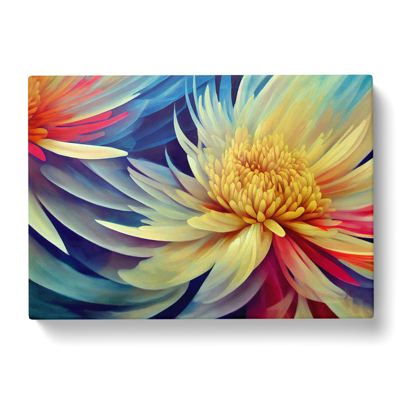 Beauteous Chrysanthemum Flowers - Wrapped Canvas, 35cm H x 50cm W x 3cm D