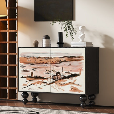 Double  Door Accent Cabinet and Storage Console