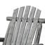Chaise berçante grise en bois gris avec structure robuste, conception ergonomique et douce impulsion berçante pour le patio, le balcon, la détente inspirée de la balançoire en bois de sapin à l'intérieur, soutien du dos, assemblage transparent-121046519