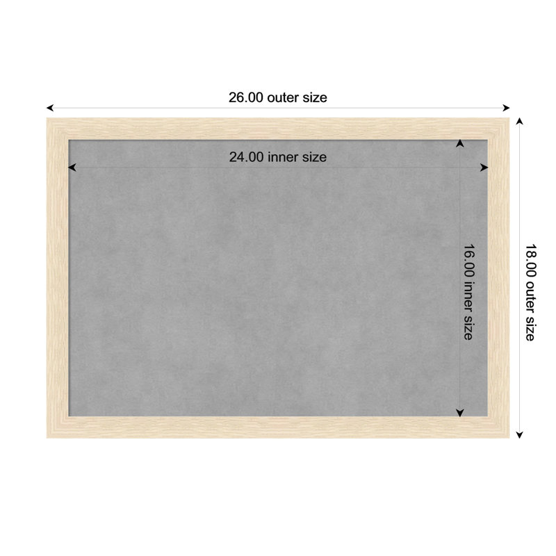 Tableau magnétique encadré Musa Woodgrain, H 18 po x l 26 po