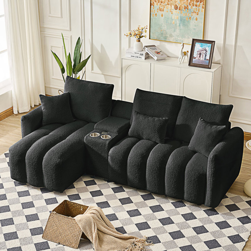 Modern Sectional Cloud Sofa With Console