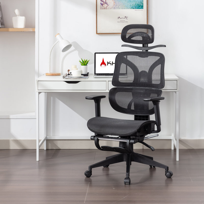 Makiyah Office Chair with Retractable Footrest