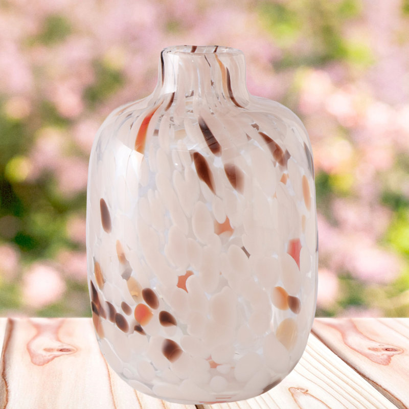 Vase en verre à confettis