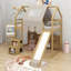 Lit mezzanine simple en bois avec tente-576023106