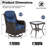 Adcox 2-Person Outdoor Patio Conversation Rattan Sets  With Side Table,2 Swivel Chairs and Blue Cushions-470597465