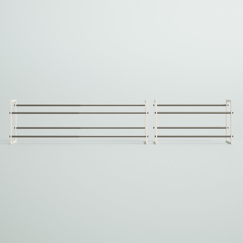 20 Pair Stackable Shoe Rack, White