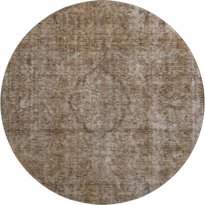 Premium Machine Washable Honig AMF1656 Global Rug, Round 8'