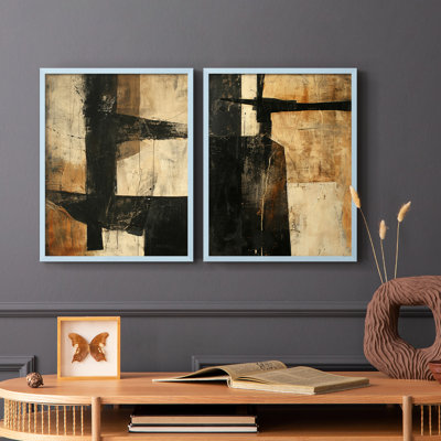 ABSTRACT Series CCCCXXIV - Impression encadrée de qualité supérieure - prête à être accrochée - aucun clou requis - aucun clou requis