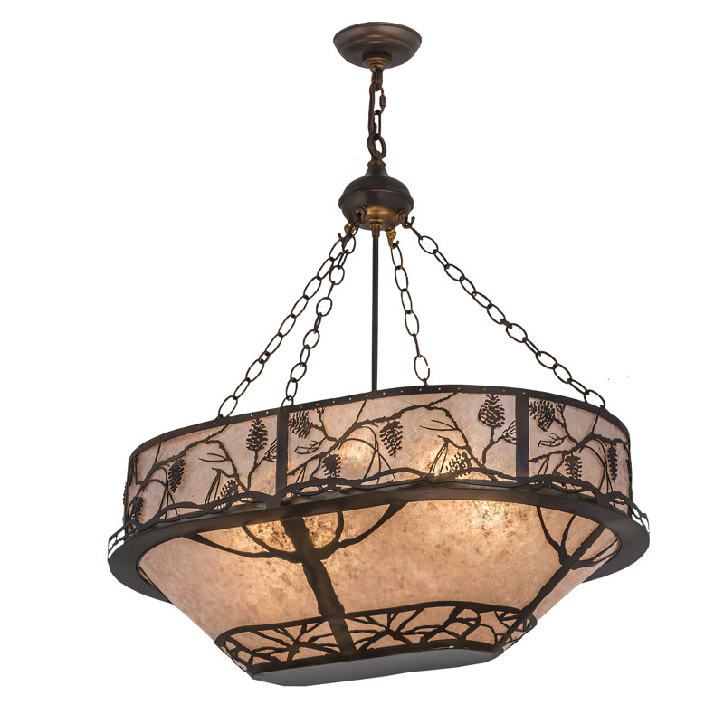 Luminaire suspendu tambour 8 lumières Whispering Pines