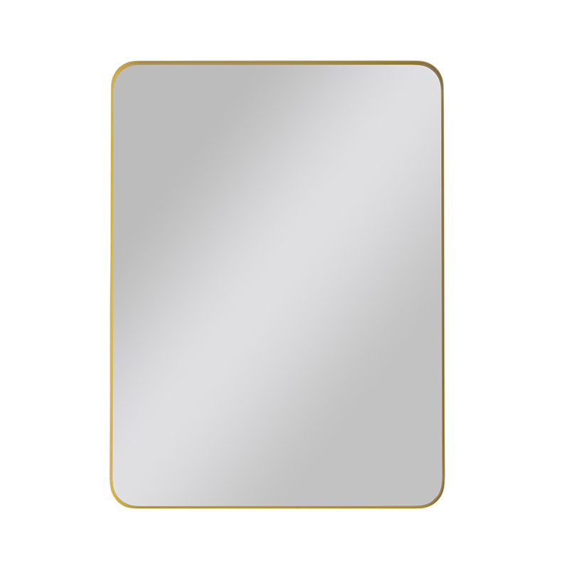 Stainless Steel Rectangle Mirror, Gold, 40" x 30"