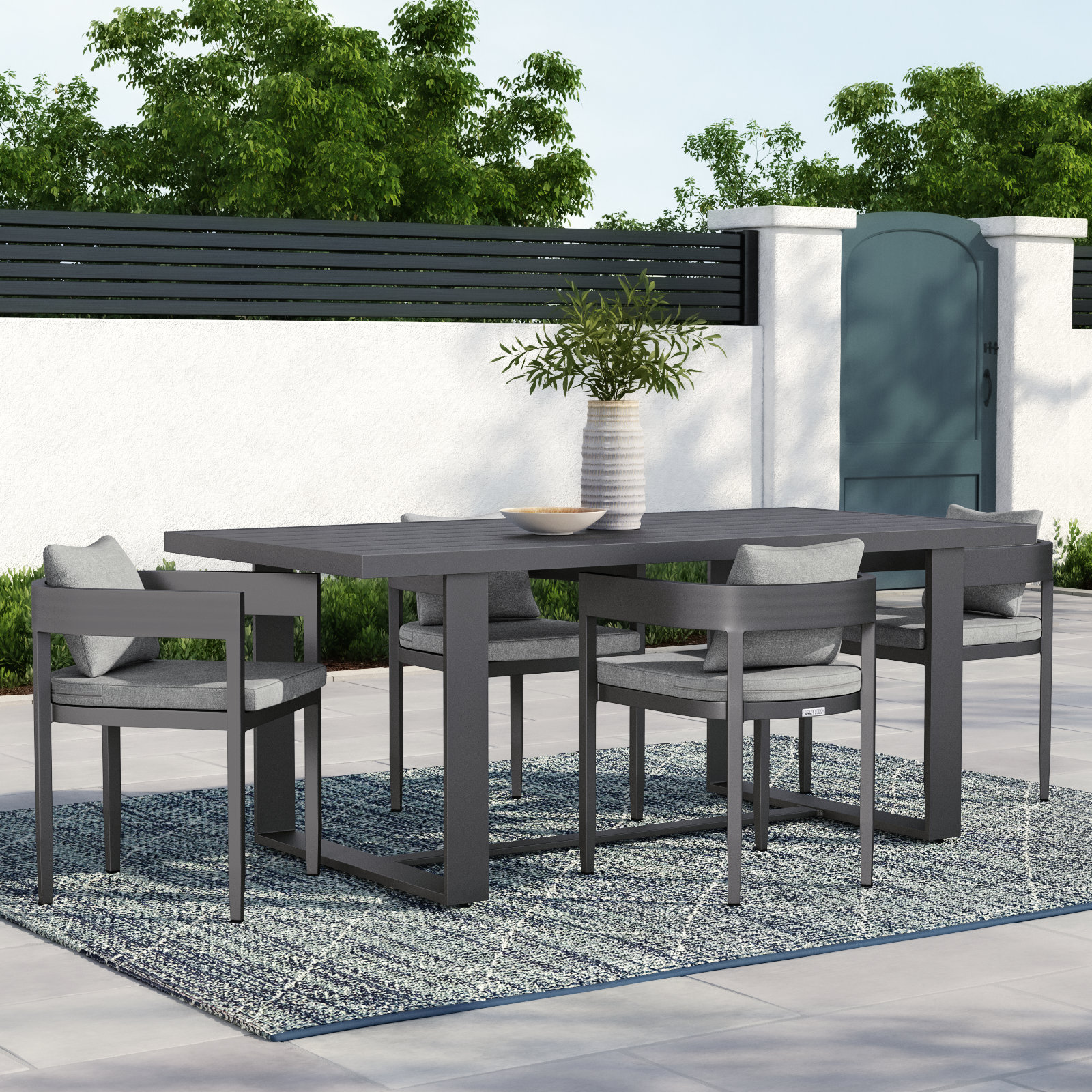 Ceion 39" Patio Dining Set, 4