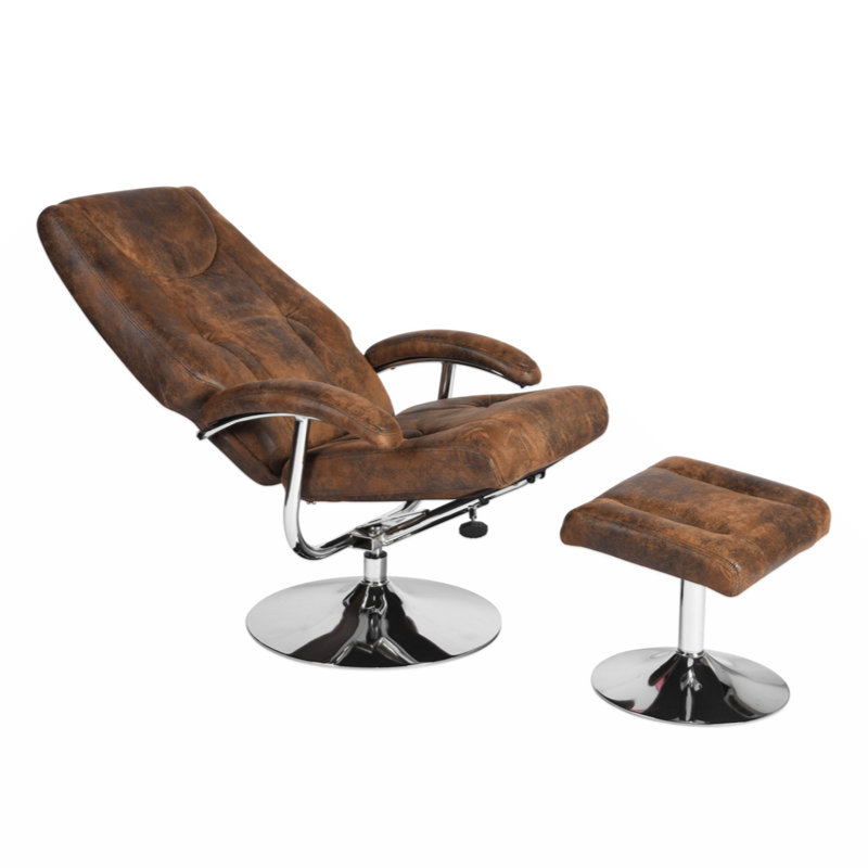 Fauteuil inclinable pivotant en similicuir Furquhart