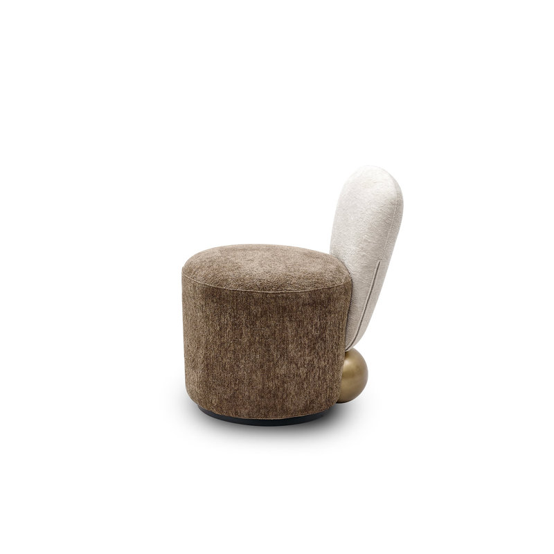 2PC- Bunny Back Upholstered Dining Chair