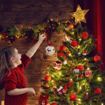 Christmas Tree Toppers Xmas Glitter Gold Hollow Star Treetop Topper For Christmas Tree Decoration. 1