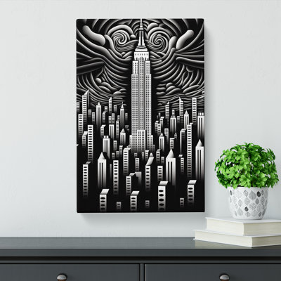 Empire State Building Op - Wrapped Canvas