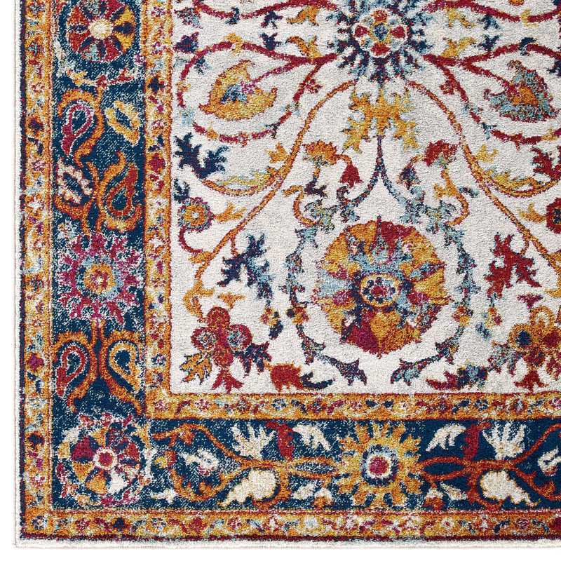 Samira Multicolored Vintage Floral Persian Medallion 8' x 10' Area Rug