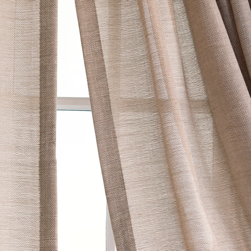 Pershing Semi Sheer Curtain, 48" x 120", Sand