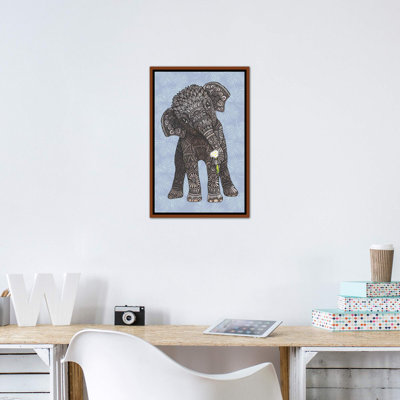 «Baby Elephant - Blue» par Angelika Parker - impression d'art graphique