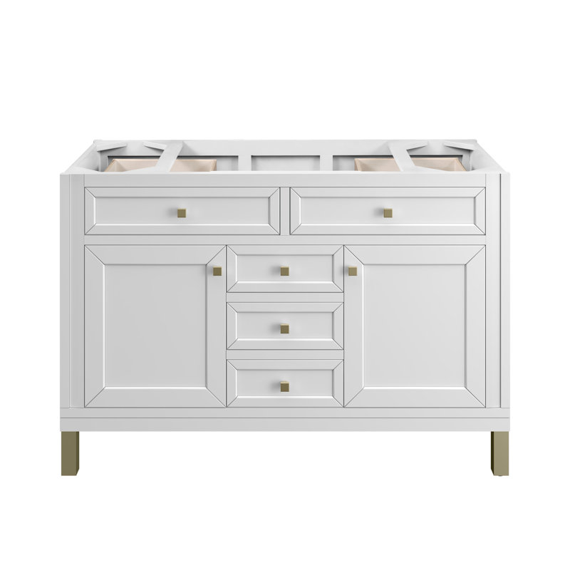Chicago 48'' W Single Vanity, Glossy White, Ethereal Noctis