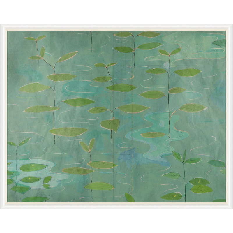 Lilies Print by Paule Marrot, 43" H x 54" W, White, Framed Print