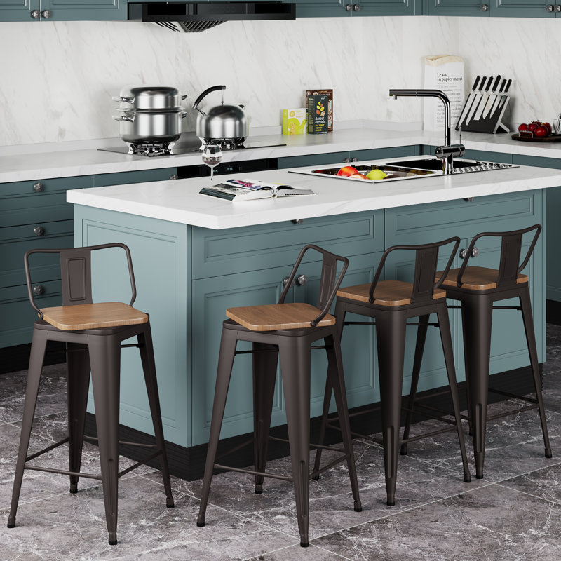 Tauber Swivel Counter Stool, Bronze, Counter Stool (26" Seat Height)