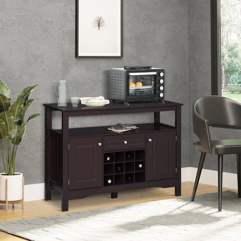 Buffet polyvalent et moderne avec plusieurs options de rangement pour la maison