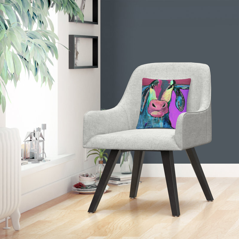 Coussin décoratif décoratif de 16 po Pat Saunders-White Color Series Bull Drool 2