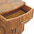 Solid Wood Curved Ribbed Bedside With Drawer,Brown,1-Door-1823286603