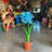 Small Blue Narcis In Pot Flower Statue