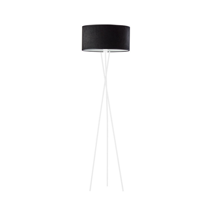 Cormican 160cm Tripod Floor Lamp, Black, White