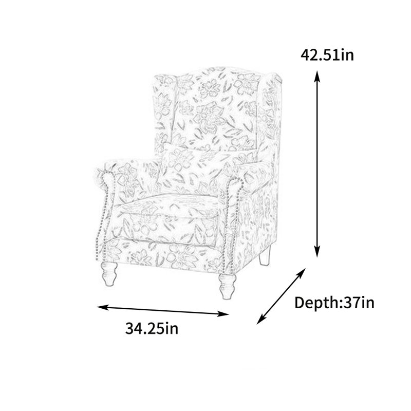 Fauteuil inclinable rembourré Bernadea