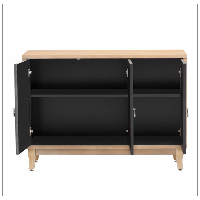 Mardella 47.18'' Sideboard,Buffet,Dining cabinet,Credenza with adjustable shelves, Natural Wood Wash