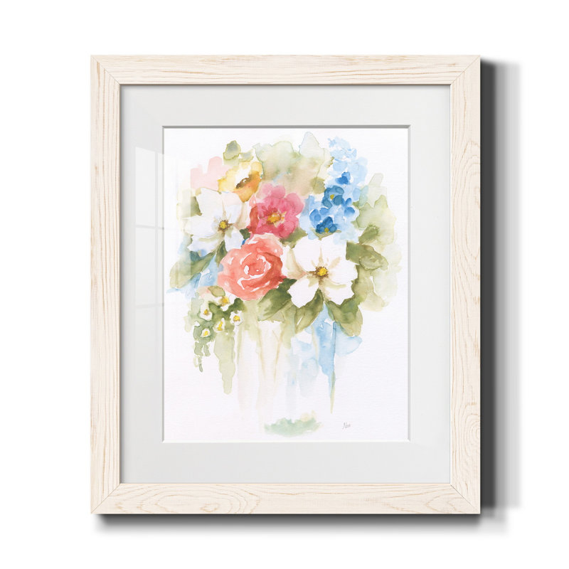 «Spring Medley II», reproduction d'art sur papier encadrée, Blanc, H 20 po x l 17 po x P 1,5 po