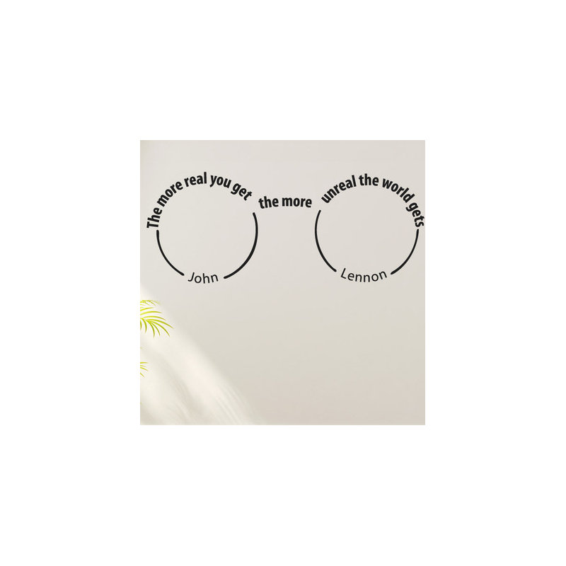 John Lennon Wall Sticker, Violet, Large