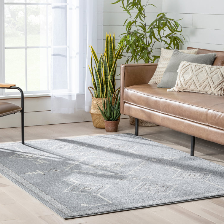 Maryclare Geometric Area Rug in Grey
