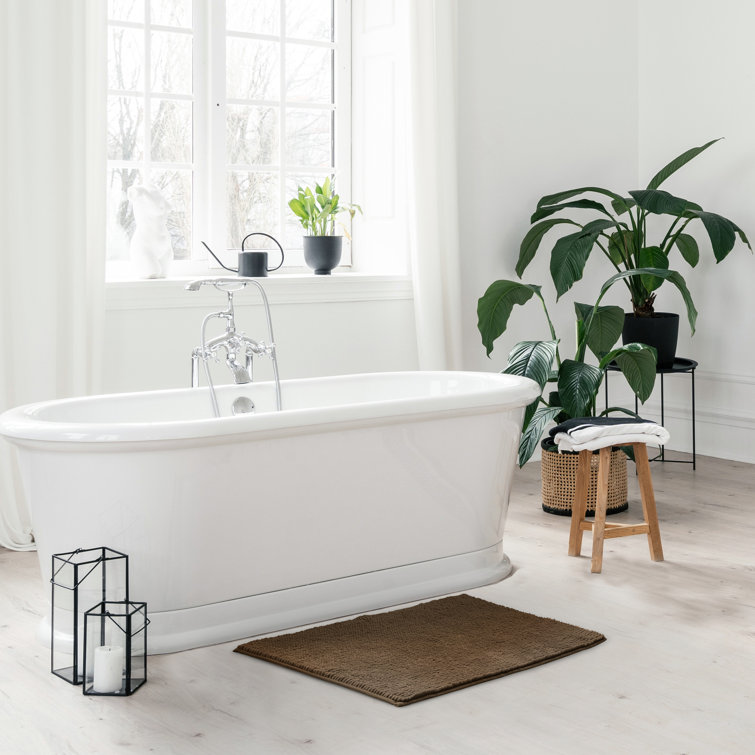 iCOVER Bathroom Rugs Set, Anti-Slip Design Thick Chenille Striped Bath –  Joanna Home