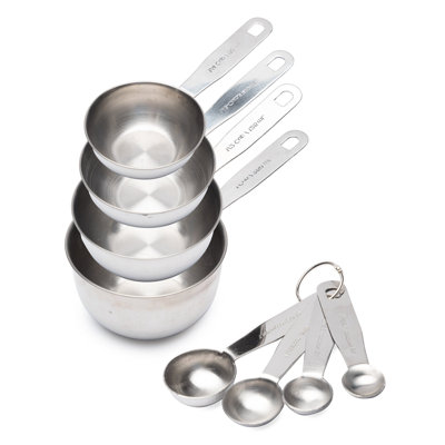 Ensemble de 8 tasses et cuillères à mesurer en acier inoxydable Imperial Home