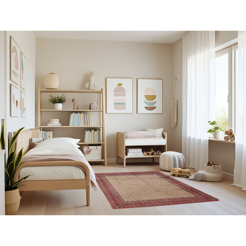 Tapis oriental rouge / beige, Rectangle 4 pi x 6 pi