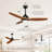 Modern 52" Matte Black Ceiling Fan -1611963145-1611963147