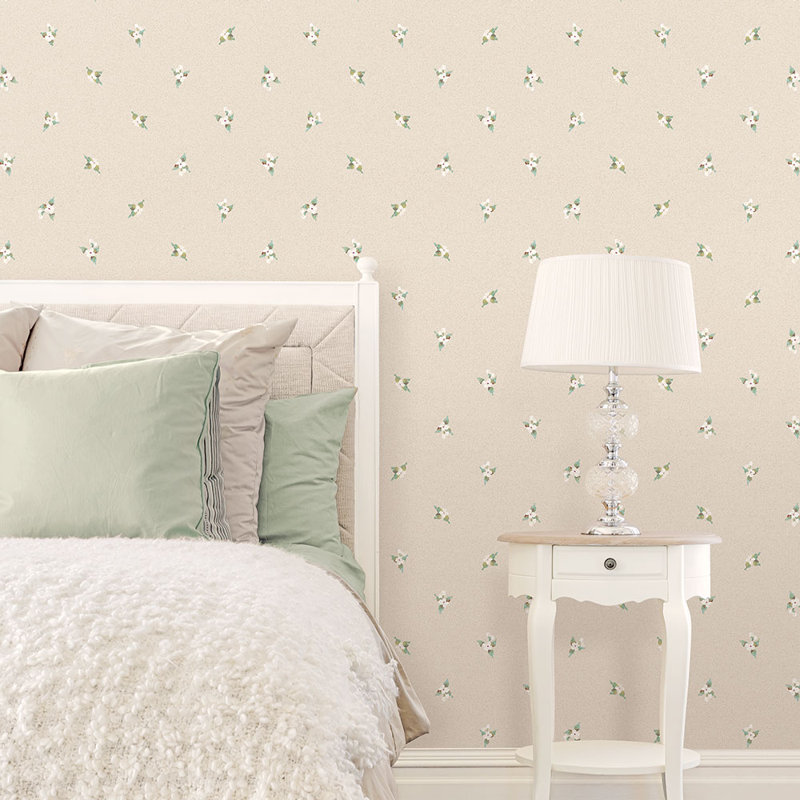Rouleau de papier peint 33 pi x 20,5 po Dake Laurel, Vert / Beige