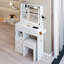Petit meuble-lavabo 29,2 po avec tabouret de bureau et tabouret-505022042