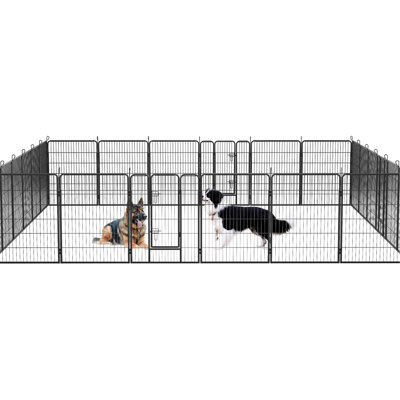 Clôture pour animaux 24 panneaux, pour les activités extérieures et intérieures