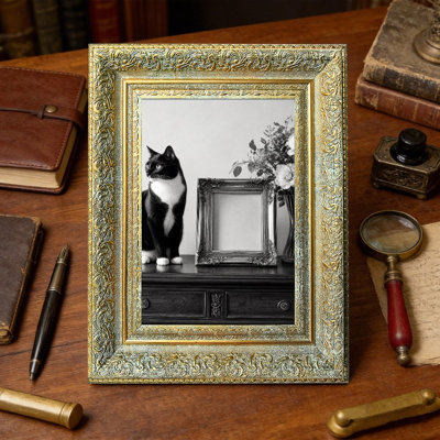 Cadre photo polyvalent doré antique 1 PC 8 po x 10 po avec finition décorative