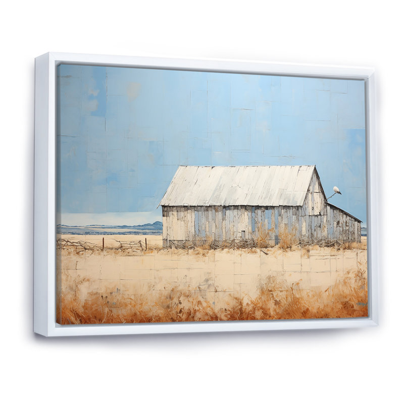 Farmstead Elegance Countryside II, H 12 po x l 20 po x P 1 po, Cadre flottant blanc