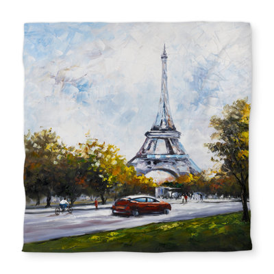 Driving near the eiffel tower Duvet Cover | Home Decor