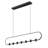 Saros Matte Black 7 Light Linear Chandelier