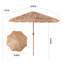 Umbrella Thatched Patio Umbrella 9 Ft Poolside Patio Beach Umbrella
