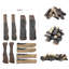 Grand ensemble de bûches empilables en bois 10 pièces, ensemble de bûches décoratives en céramique pour l'intérieur et l'extérieur
