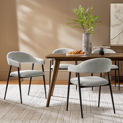 Remedios Modern Dinning Chair With Metal Legs