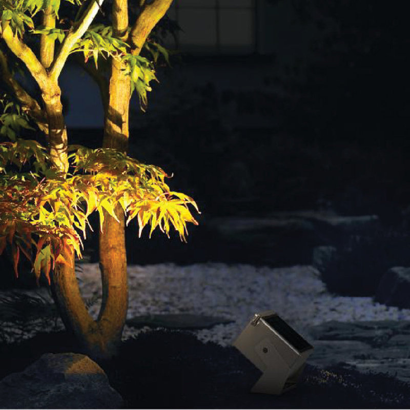 Beyond Solar Matte Black Low Voltage Integrated LED Aluminum Spotlight